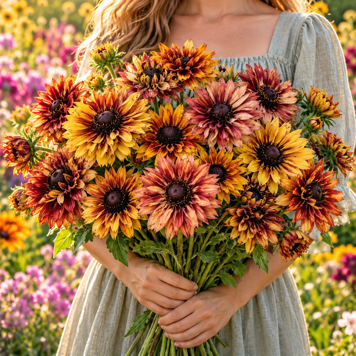 Sahara Rudbeckia 25+Seeds | Warm Earth Tone Flowers | Rust Bronze Caramel Blooms