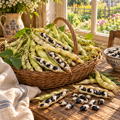 Calypso Bean 25+Seeds – Heirloom Bush Bean – Black & White Dry Beans