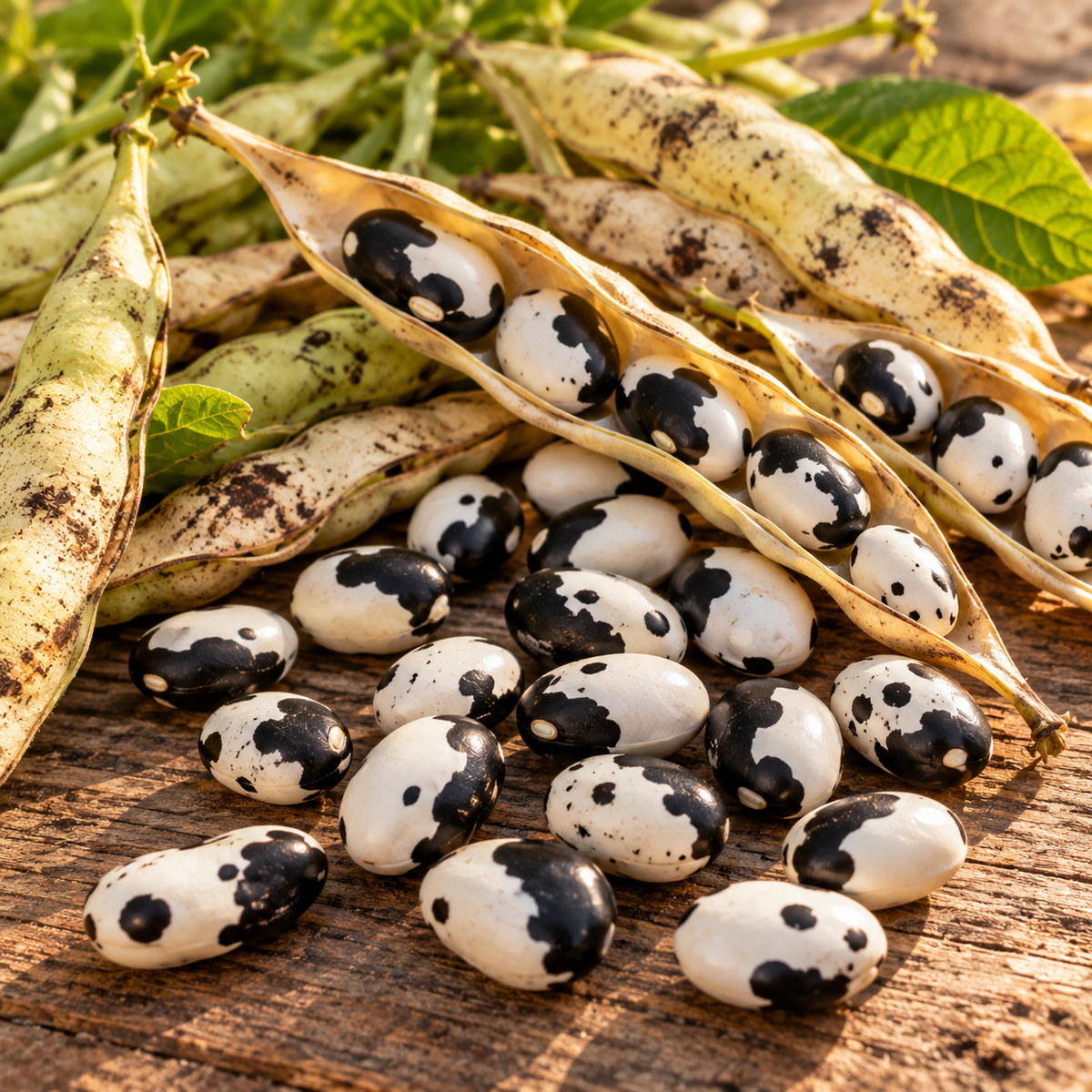 Calypso Bean 25+Seeds – Heirloom Bush Bean – Black & White Dry Beans
