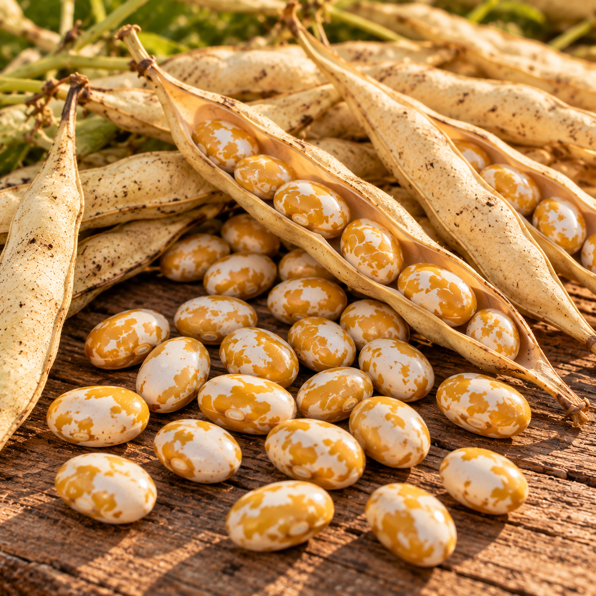 Jacob’s Cattle Gold Bean 25+Seeds – Heirloom Dry Bush Bean – Beautiful Gold & White Speckled Beans
