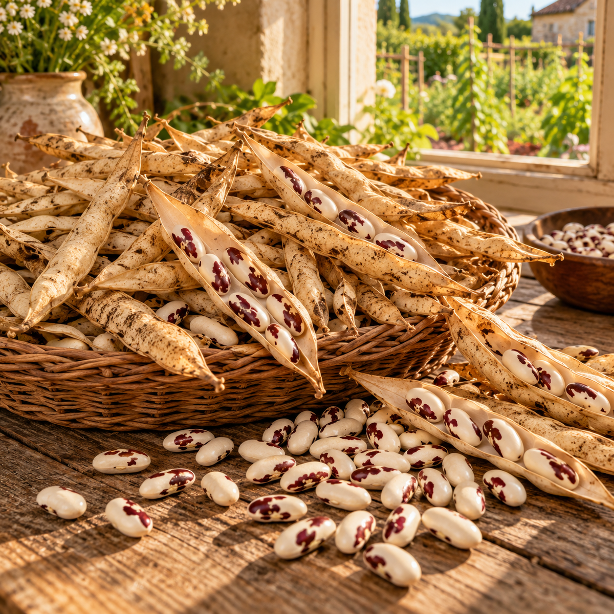 Soldier Bean 25+Seeds — Heirloom Dry Bean Seeds for Soup, Baking