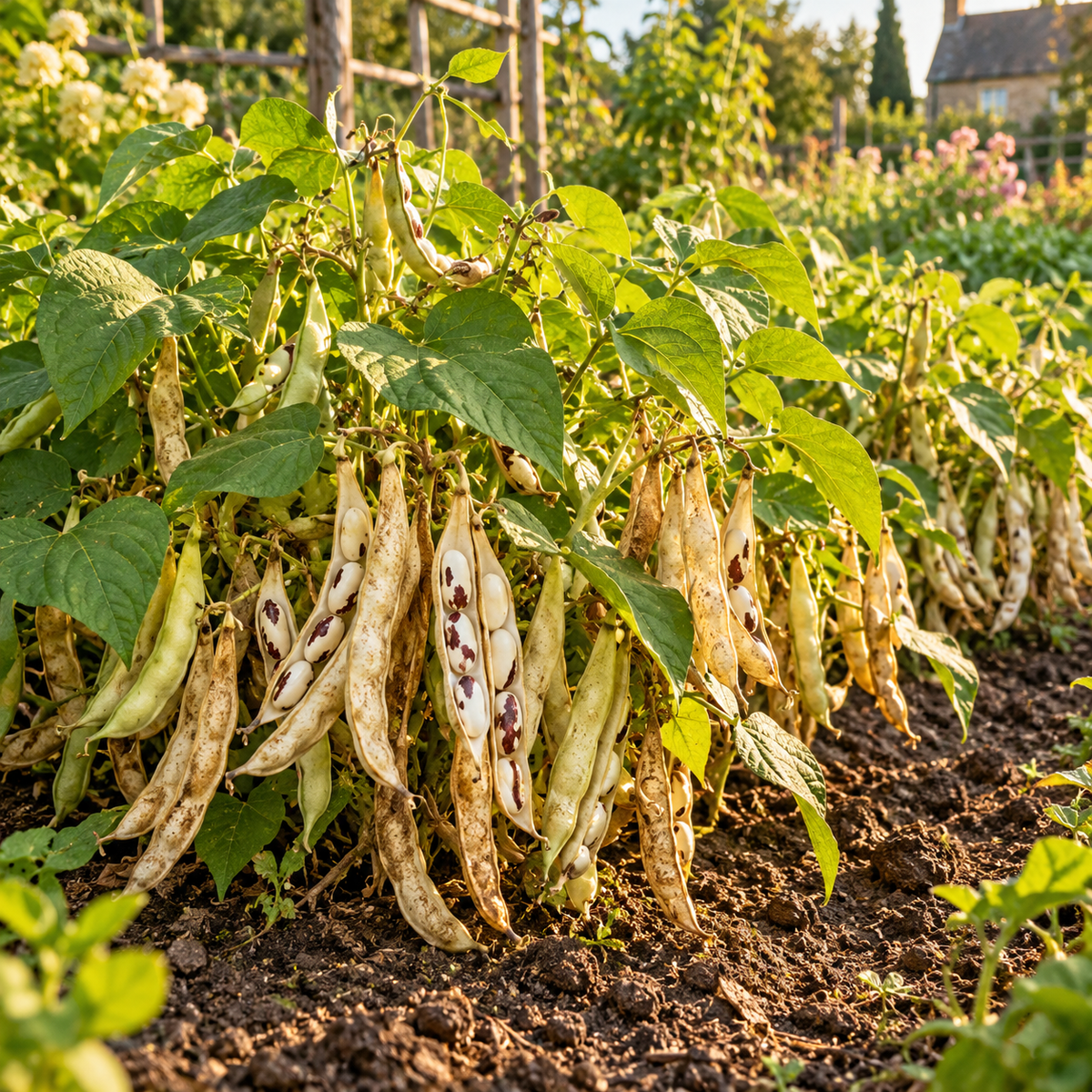 Soldier Bean 25+Seeds — Heirloom Dry Bean Seeds for Soup, Baking