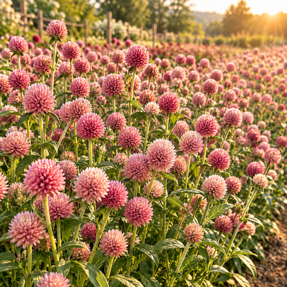 QIS Rose Gomphrena 25+Seeds – Rose Pink Globe Amaranth – Long Lasting Cut Flower – Heat Loving Dried Flower