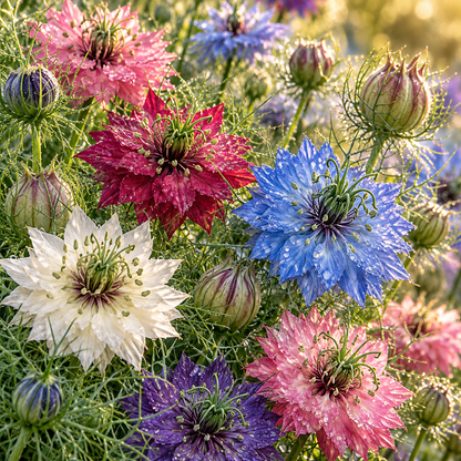Miss Jekyll Love in a Mist Nigella 100+Seeds | Blue Cottage Garden Flowers | Cut & Dried Flower