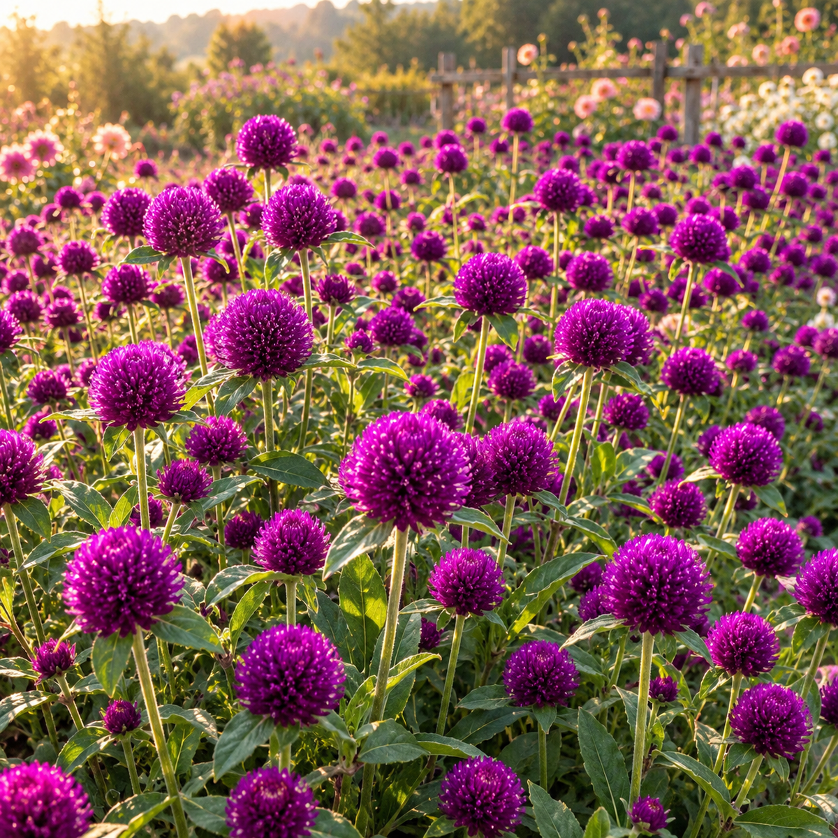 QIS Purple Gomphrena 25+Seeds | Deep Purple Globe Amaranth | Cut & Dried Flowers | Cottage Garden Bouquet Flower Seeds