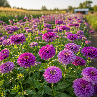 Benary’s Giant Lilac Zinnia 25+Seeds – Lavender Purple Zinnias – Large Double Cut Flowers