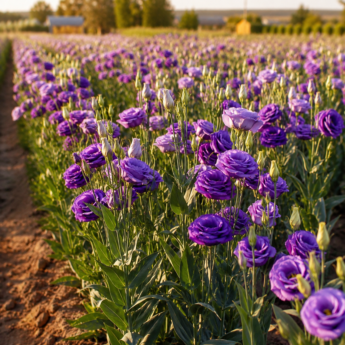 Rosita 2 Purple F1 Lisianthus 10 Seeds – Double Purple Cut Flowers – Elegant Wedding & Bouquet Flower Seeds