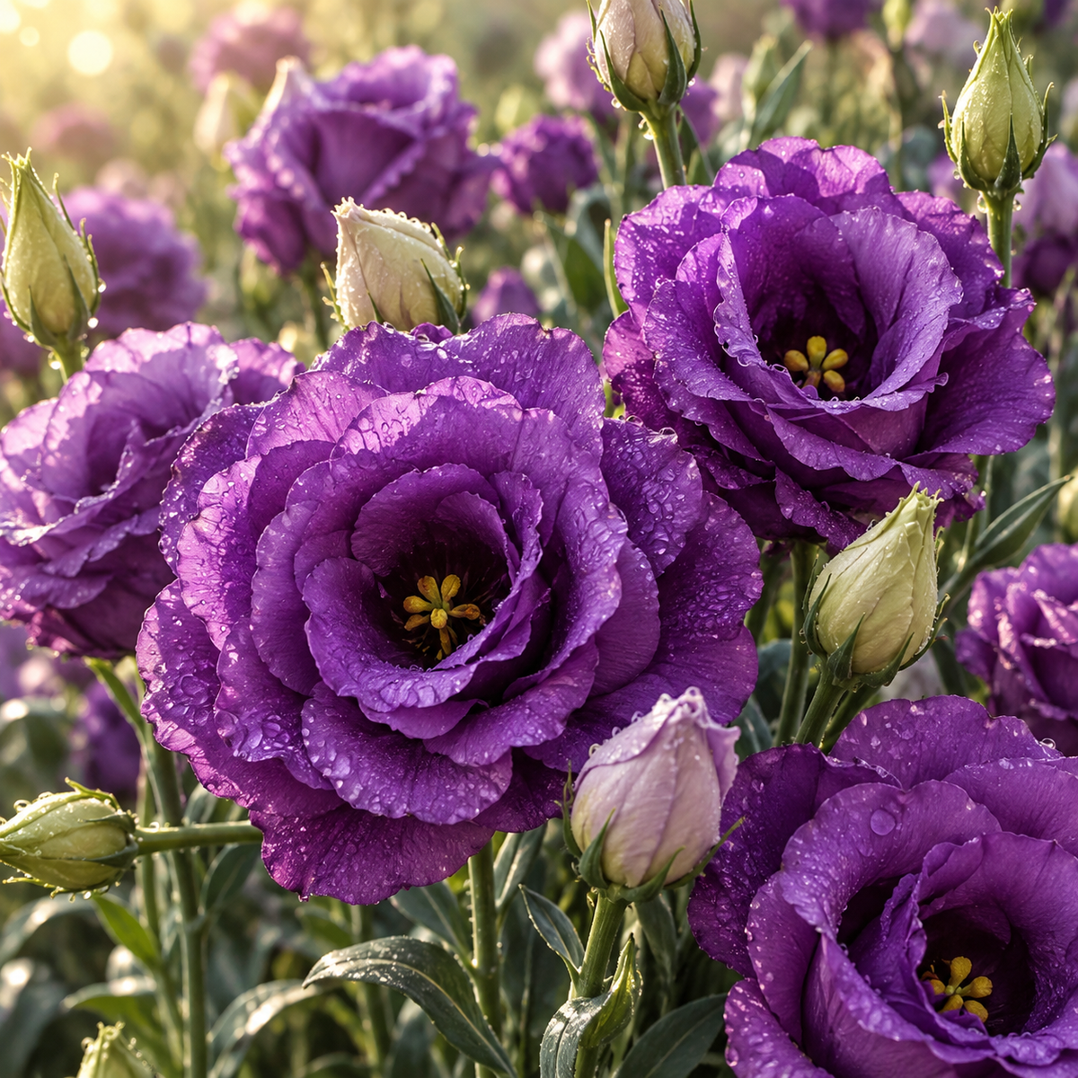 Rosita 2 Purple F1 Lisianthus 10 Seeds – Double Purple Cut Flowers – Elegant Wedding & Bouquet Flower Seeds