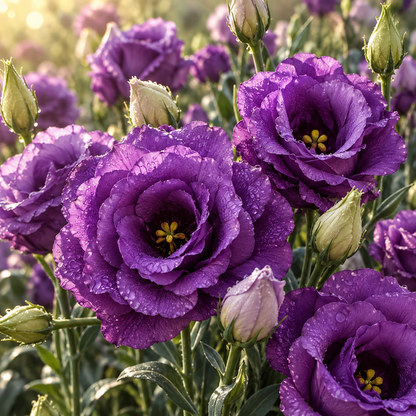 Rosita 2 Purple F1 Lisianthus 10 Seeds – Double Purple Cut Flowers – Elegant Wedding & Bouquet Flower Seeds