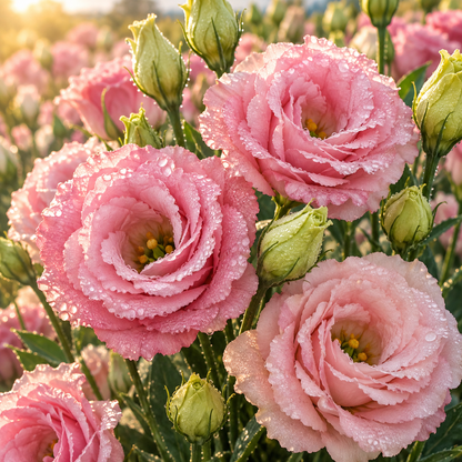 Rosita 2 Pink Flash F1 Lisianthus 10 Seeds – Double Pink Cut Flowers – Elegant Wedding Bouquet & Florist Flower Seeds
