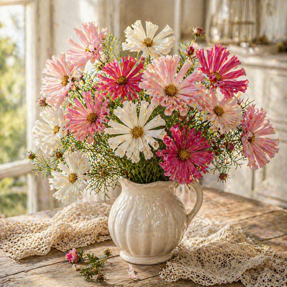 Sea Shells Mix Cosmos Seeds – Heirloom Flower Seeds – Unique Tubular Petals