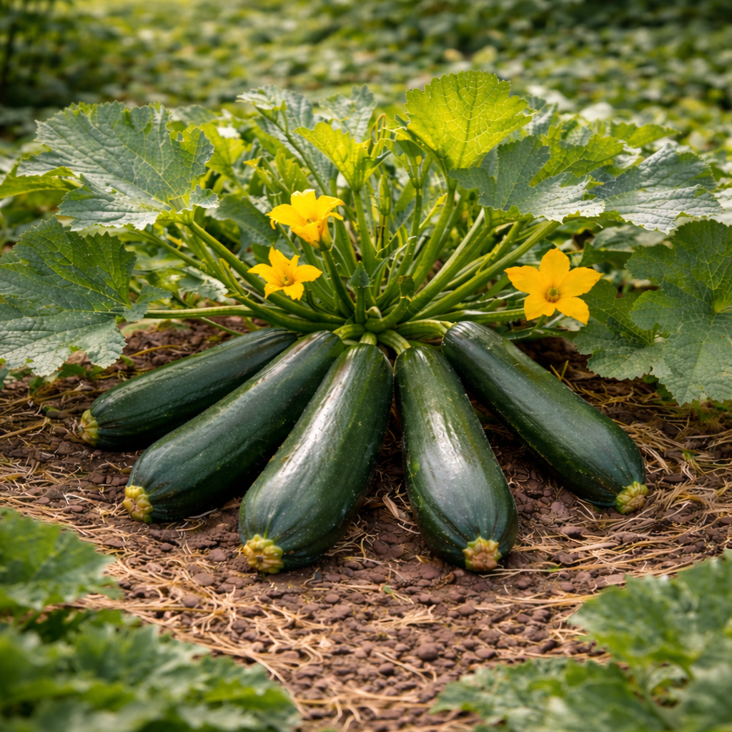 Organic Dark Green Zucchini Seeds – Summer Squash Heirloom Variety