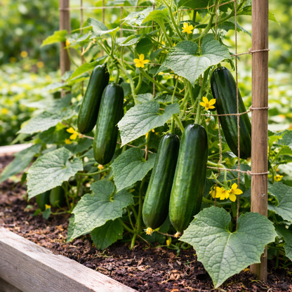Straight Eight Cucumber Seeds | Productive Heirloom Slicing Cucumber 8"