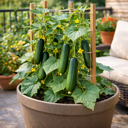 Straight Eight Cucumber Seeds | Productive Heirloom Slicing Cucumber 8"