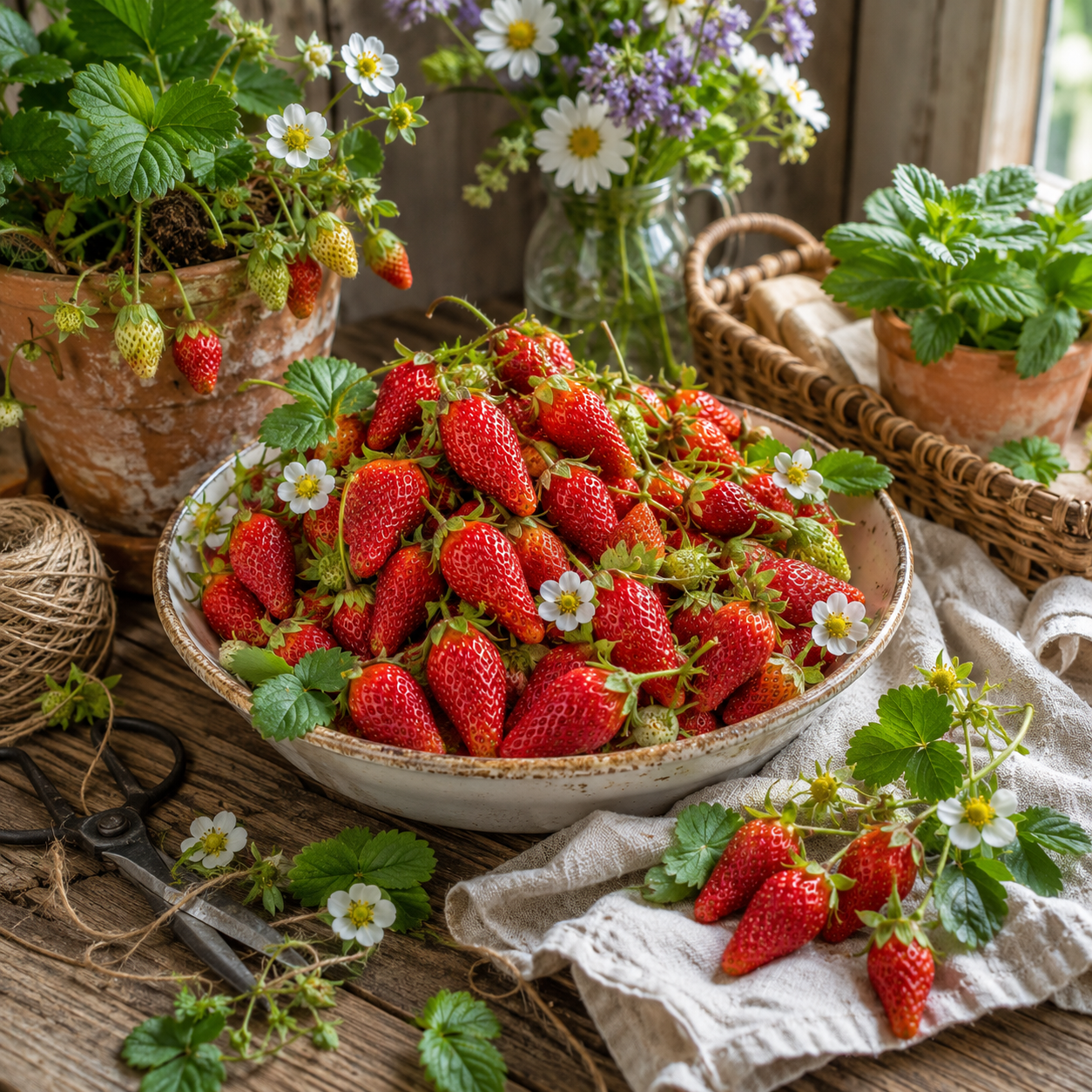 Alexandria Strawberry Seeds | Alpine Everbearing Strawberry | Sweet Red Berries | Heirloom Non-GMO 50+seeds