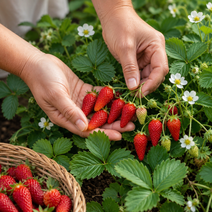 Alexandria Strawberry Seeds | Alpine Everbearing Strawberry | Sweet Red Berries | Heirloom Non-GMO 50+seeds