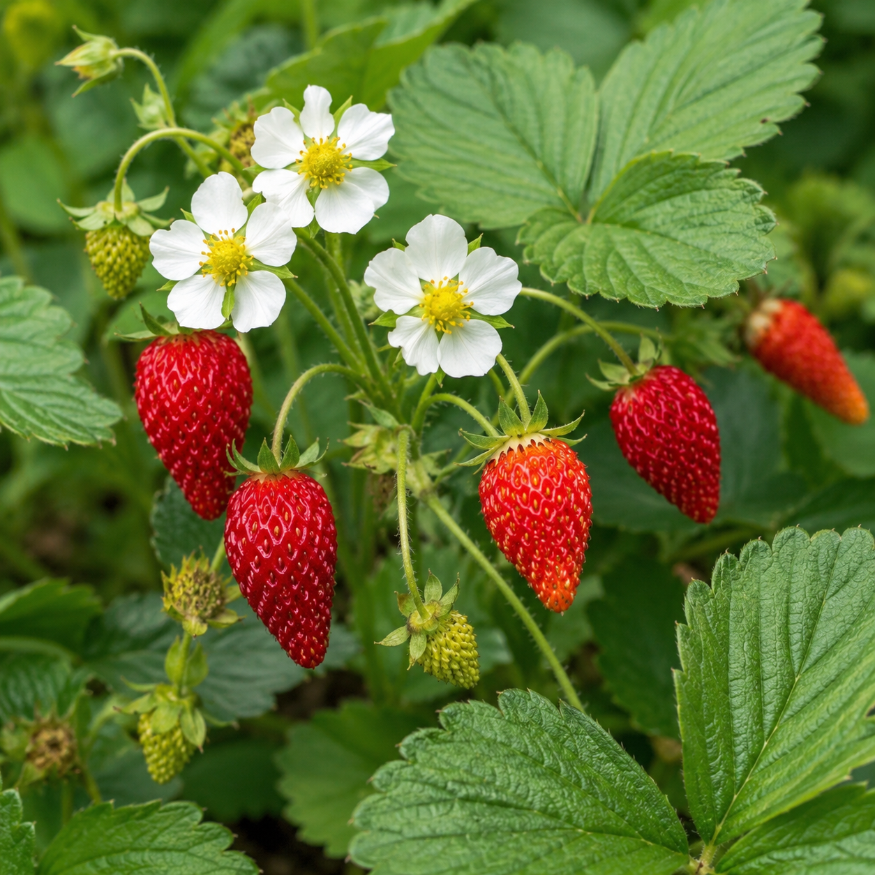 Alexandria Strawberry Seeds | Alpine Everbearing Strawberry | Sweet Red Berries | Heirloom Non-GMO 50+seeds
