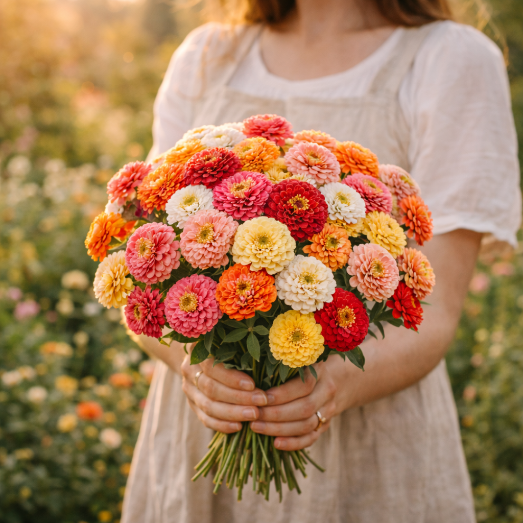 Lilliput Mixture | Dwarf Pompon Zinnias | Heirloom Zinnia Seeds