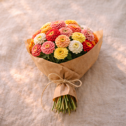 Lilliput Mixture | Dwarf Pompon Zinnias | Heirloom Zinnia Seeds