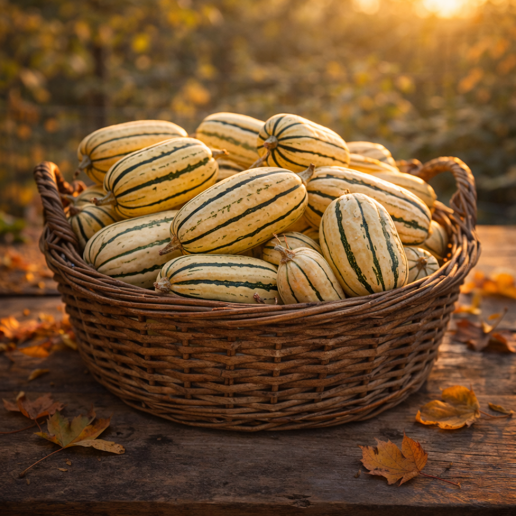 Delicata Squash Seeds – Heirloom Winter Squash – Sweet Creamy Flavor