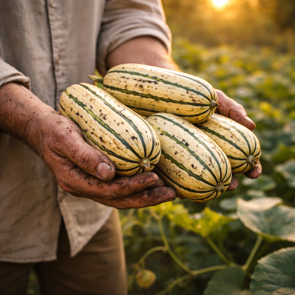 Delicata Squash Seeds – Heirloom Winter Squash – Sweet Creamy Flavor
