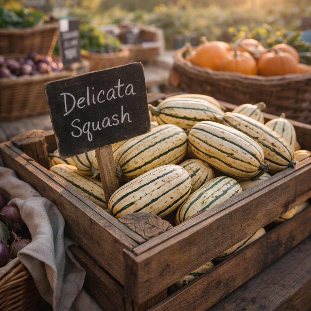 Delicata Squash Seeds – Heirloom Winter Squash – Sweet Creamy Flavor