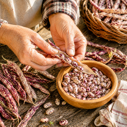 Vermont Cranberry Shell Bean Seeds – Heirloom Bush Bean – Cream & Cranberry Speckled Pods