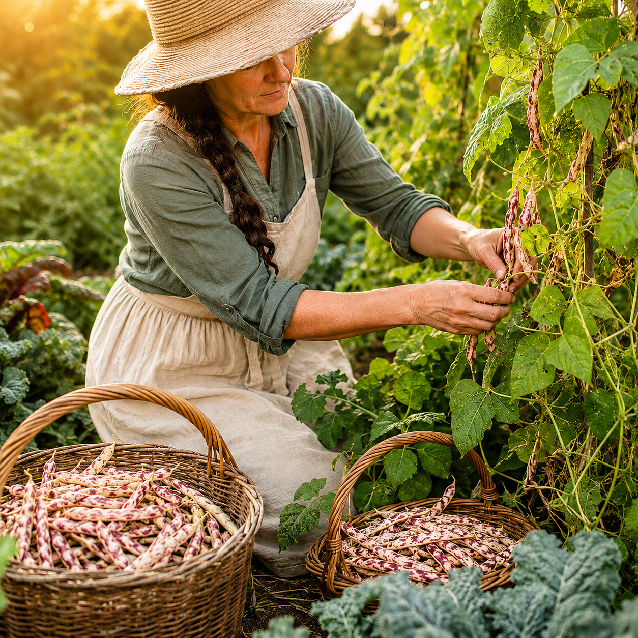 Vermont Cranberry Shell Bean Seeds – Heirloom Bush Bean – Cream & Cranberry Speckled Pods