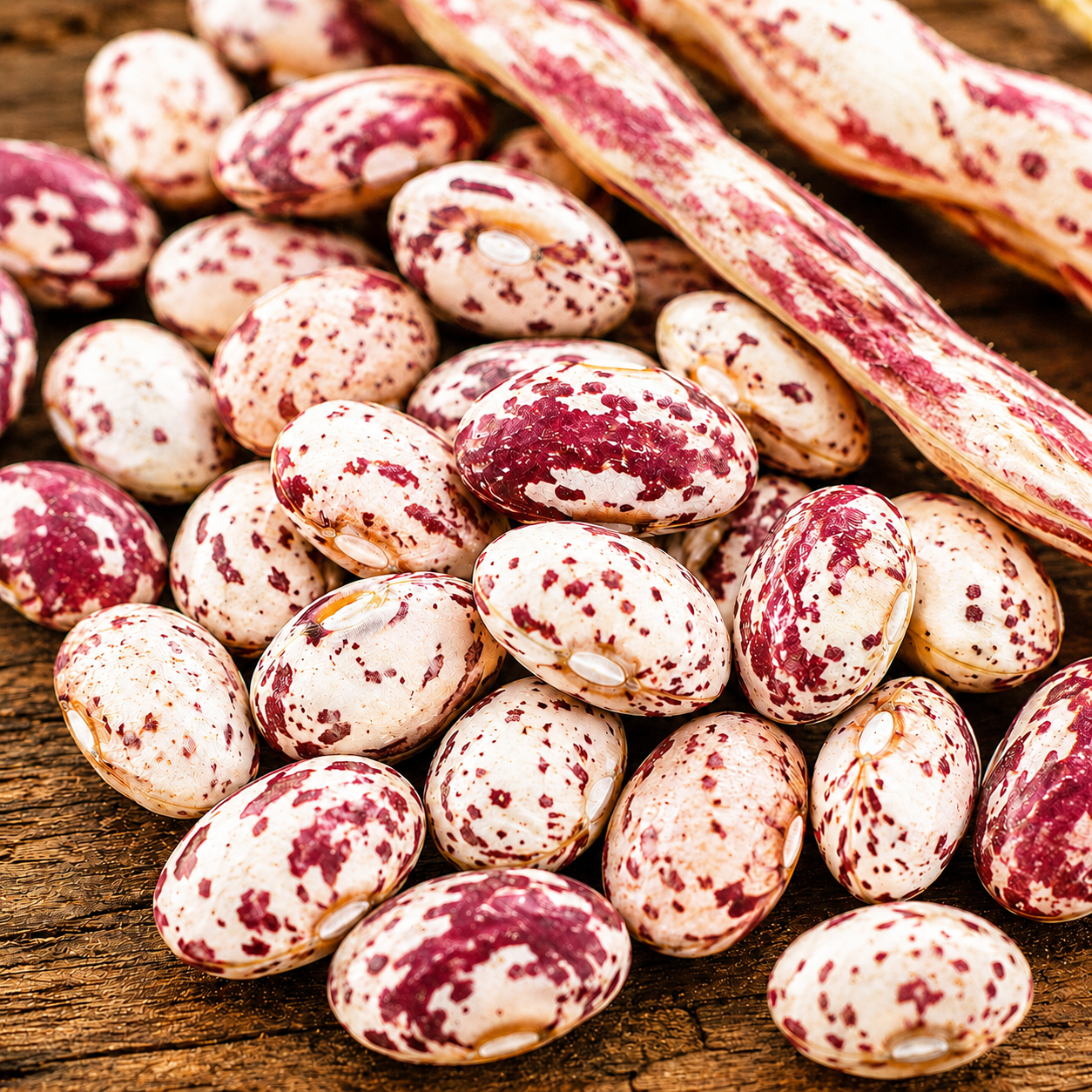 Vermont Cranberry Shell Bean Seeds – Heirloom Bush Bean – Cream & Cranberry Speckled Pods