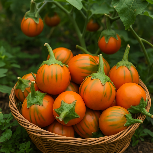 Turkish Orange Eggplant Seeds – Scarlet / Ethiopian Eggplant