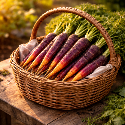 Cosmic Purple Carrot Seeds – Heirloom  – Sweet Crisp Roots – Unique Garden Vegetables