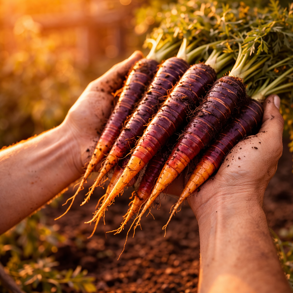 Cosmic Purple Carrot Seeds – Heirloom  – Sweet Crisp Roots – Unique Garden Vegetables