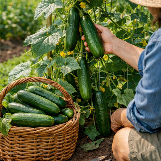 Straight Eight Cucumber Seeds | Productive Heirloom Slicing Cucumber 8"