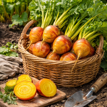 Golden Detroit Beet Seeds | Heirloom Golden Beets | Sweet Mild Flavor | Easy Garden Root Vegetable