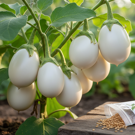 Japanese White Egg Eggplant Seeds – Rare Mini Eggplants