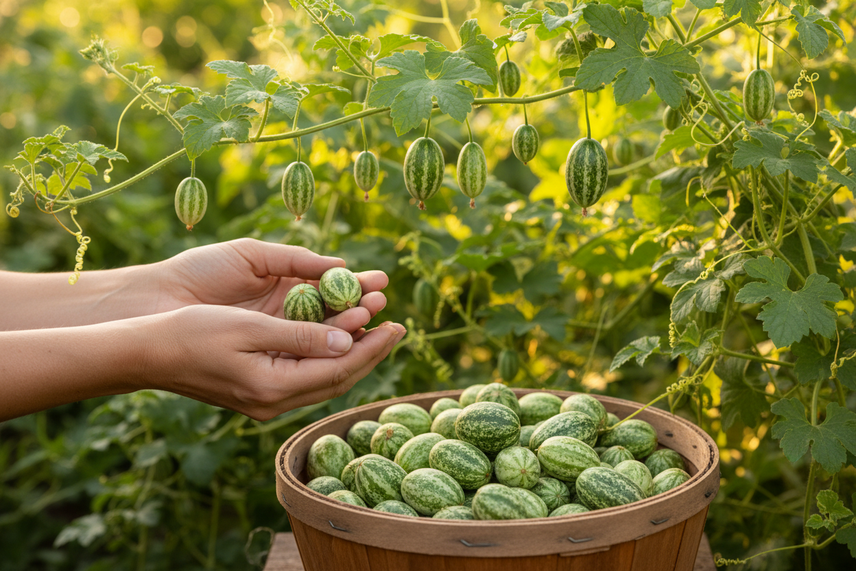 Mexican Sour Gherkin  Cucamelon Mouse Melon lifestyle