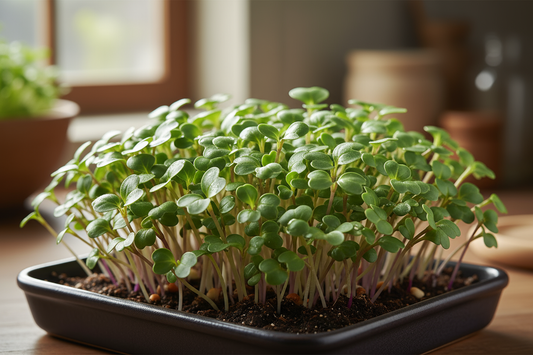 Tatsoi Mustard microgreens 